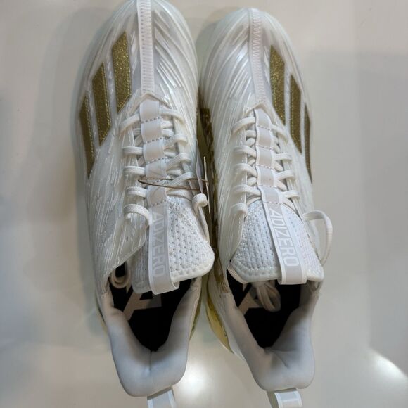 Adidas Adizero White Gold Metallic Football Cleats GX5122 Men Size 10 New Rare main image 10